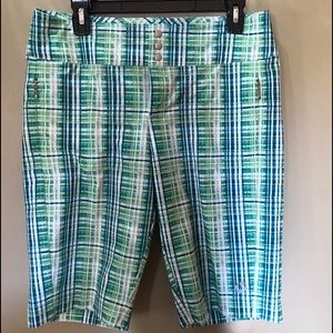 Jofit Blue and green plaid Golf Shorts
